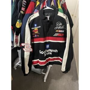 Size 2XL-VTG Dale Earnhardt #3 Nascar Race Goodwrench Jacket